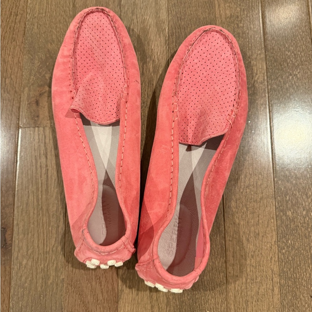 Women's Pink Suede Loafers